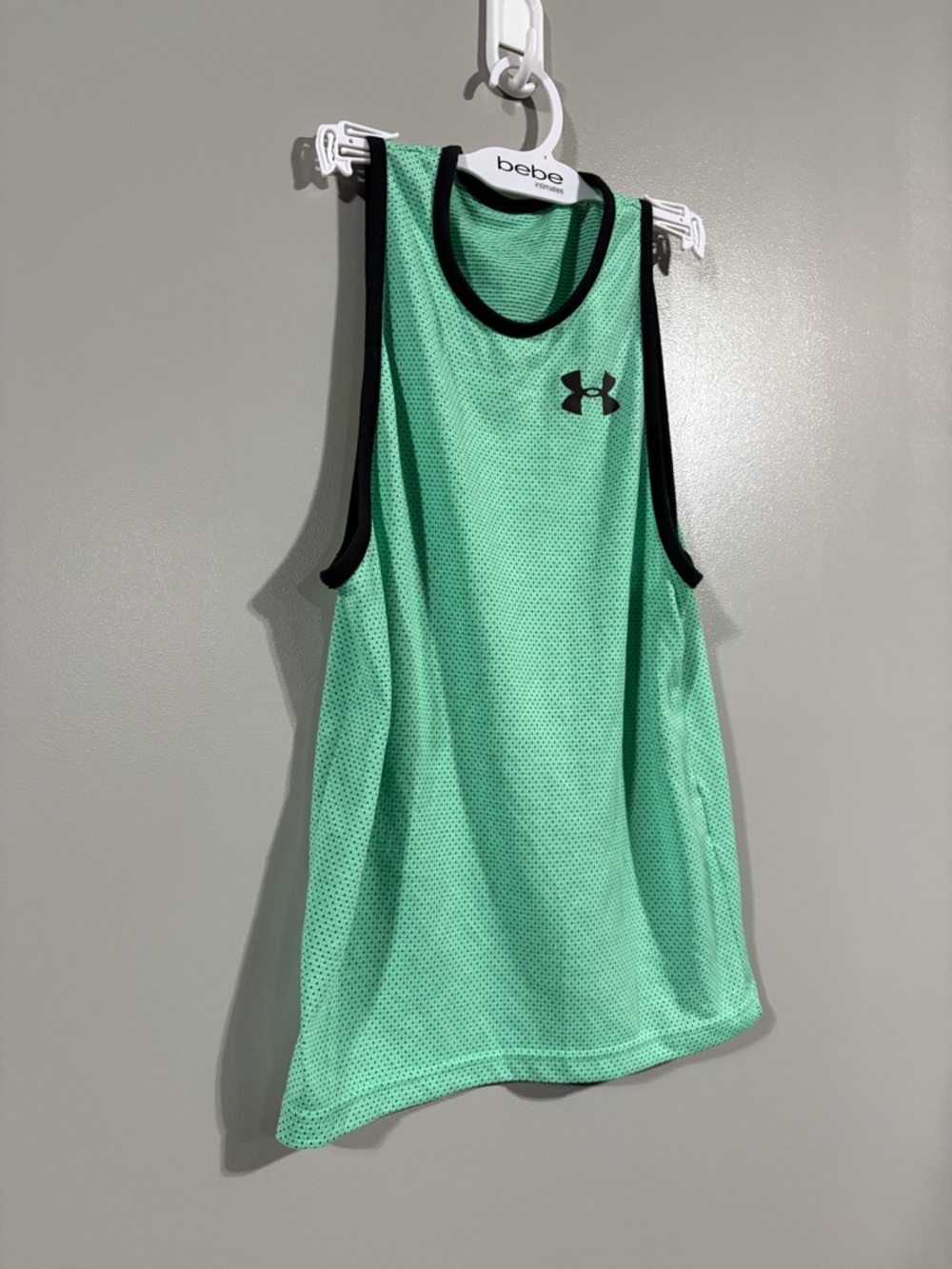 Boys Under Armour Mint Athletic Mesh Tank with Black Accents